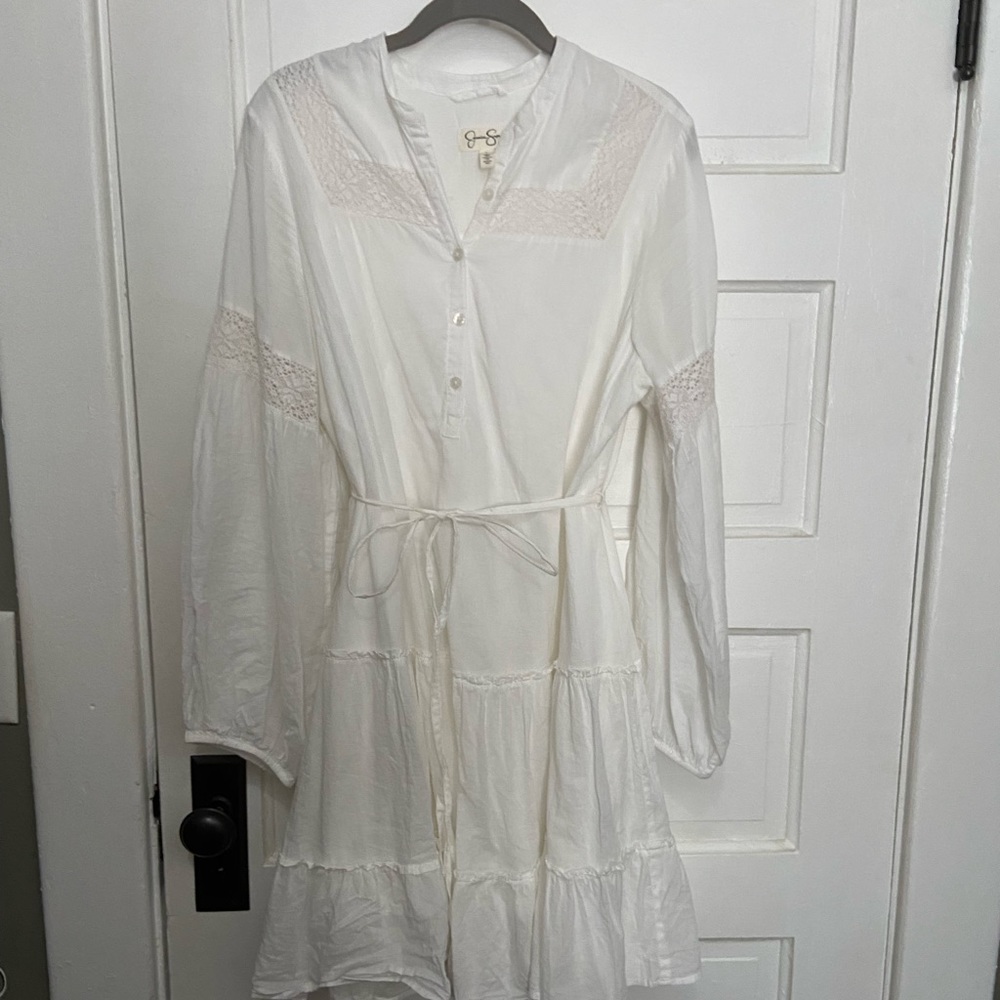 Maternity, Jessica Simpson, white dress